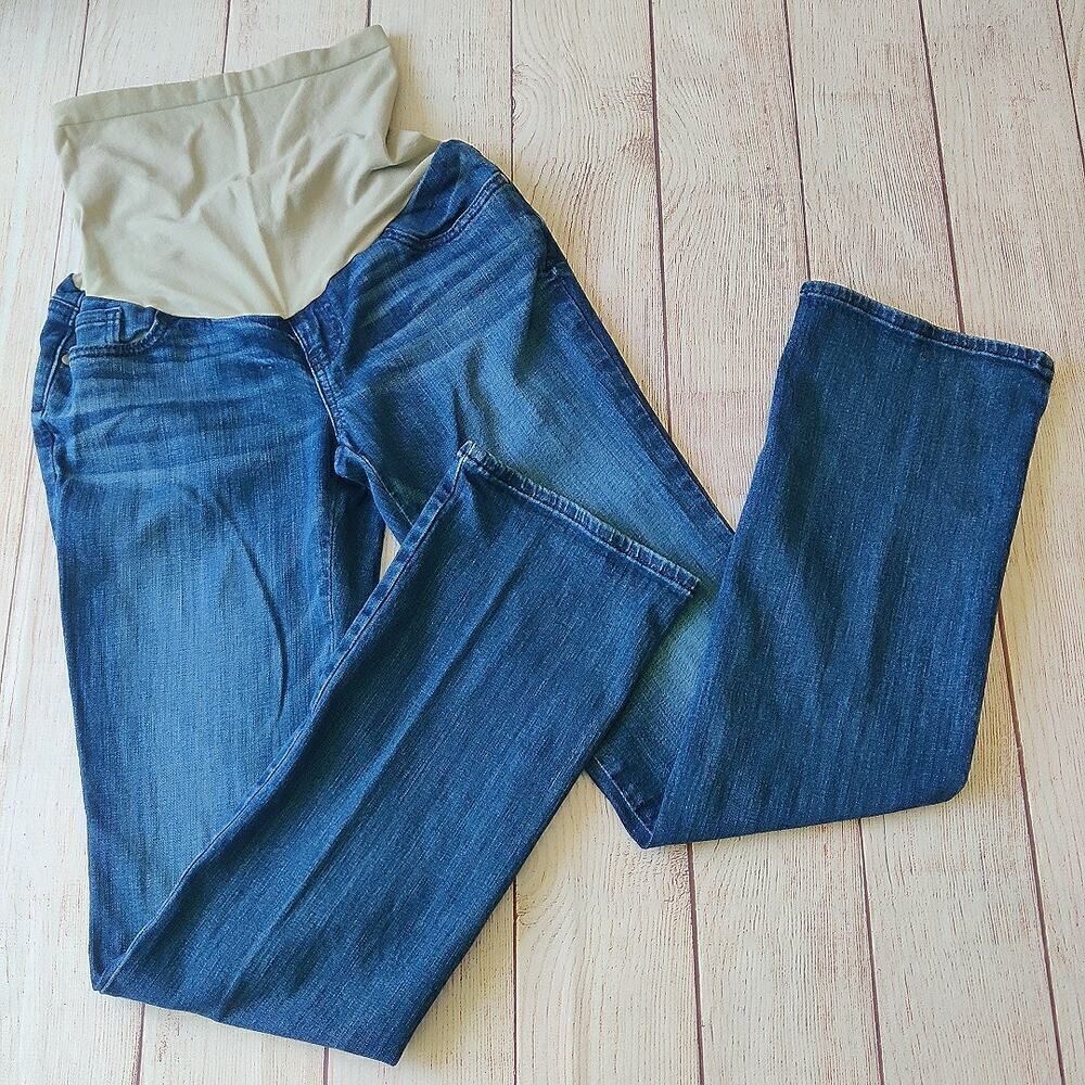 Indigo Blue Premium Denim straight leg maternity jeans sz S